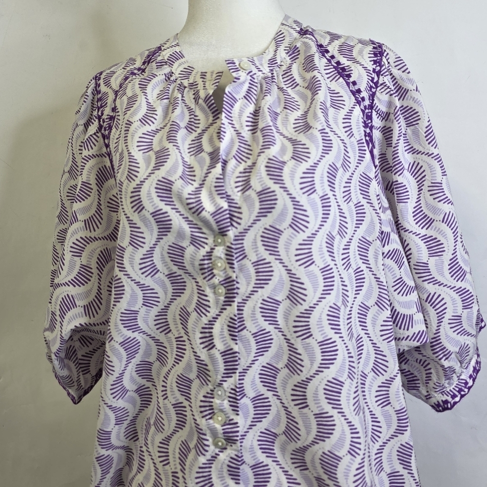 Yerse  abstract print Midi prairie Dress - Picture 8 of 14